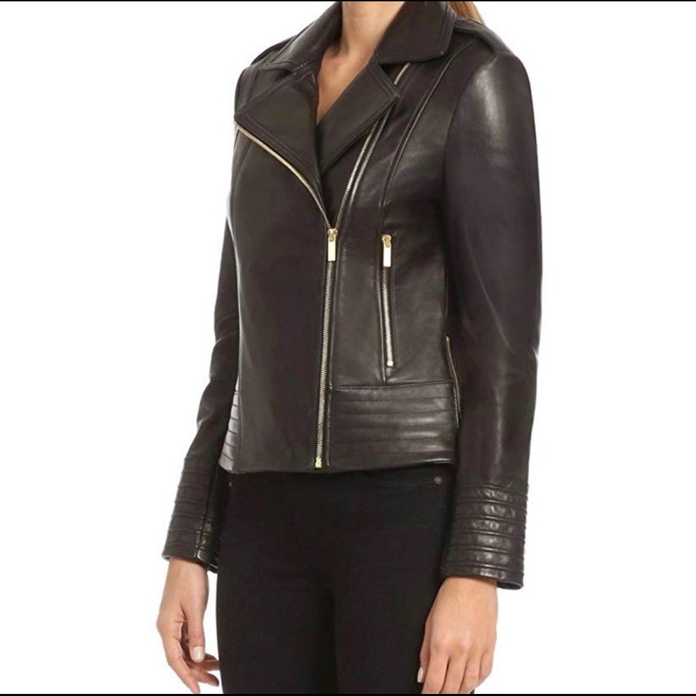 Perfect for SPRING 2025!     Black Leather Jacket XL — BADGLEY MISCHKA | Gia NWT